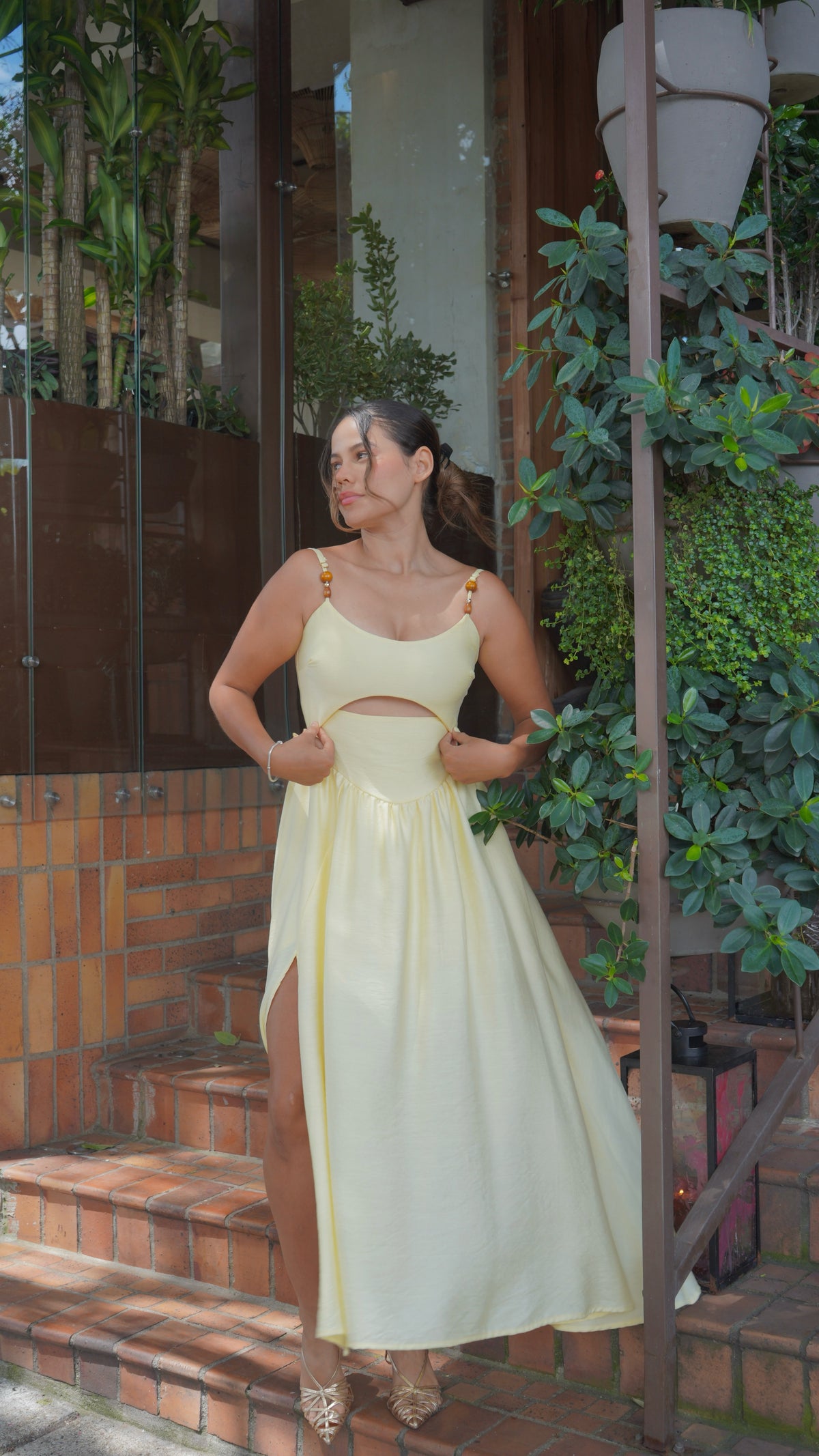 Vestido Linaje Amarillo