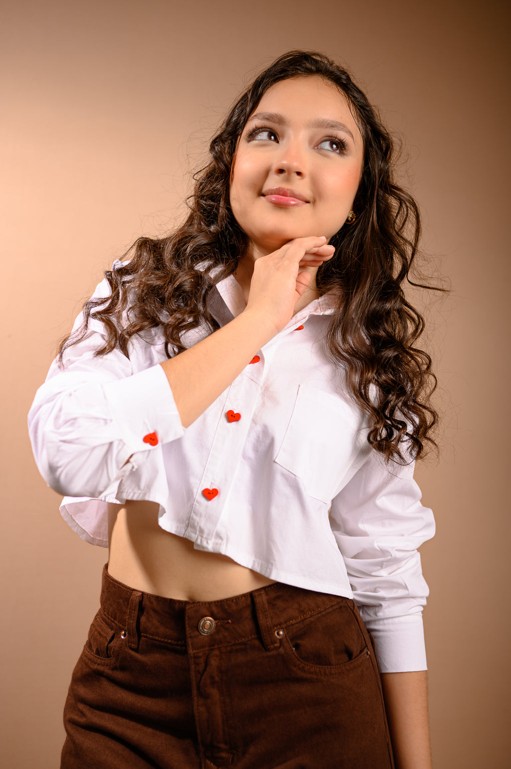 Camisera manga larga marfil