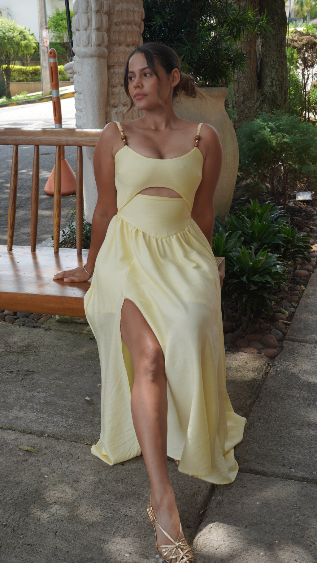 Vestido Linaje Amarillo