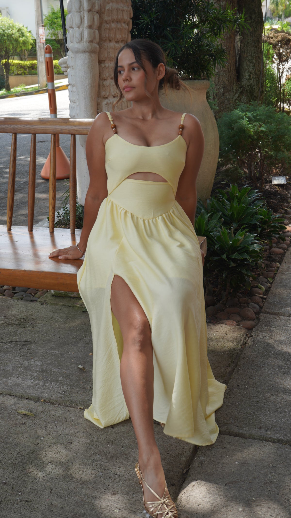 Vestido Linaje Amarillo