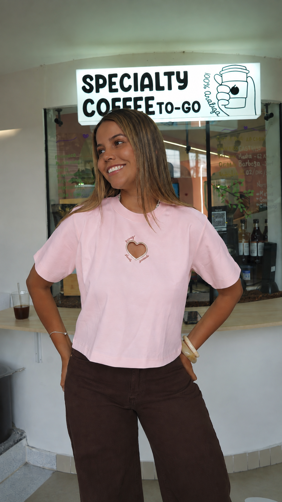 Camisetas Mon Amour Rosada