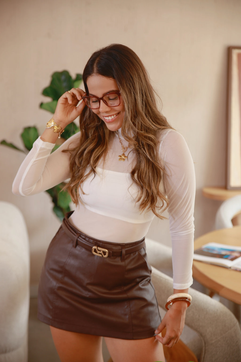 Buzo Sublime Blanco y caqui