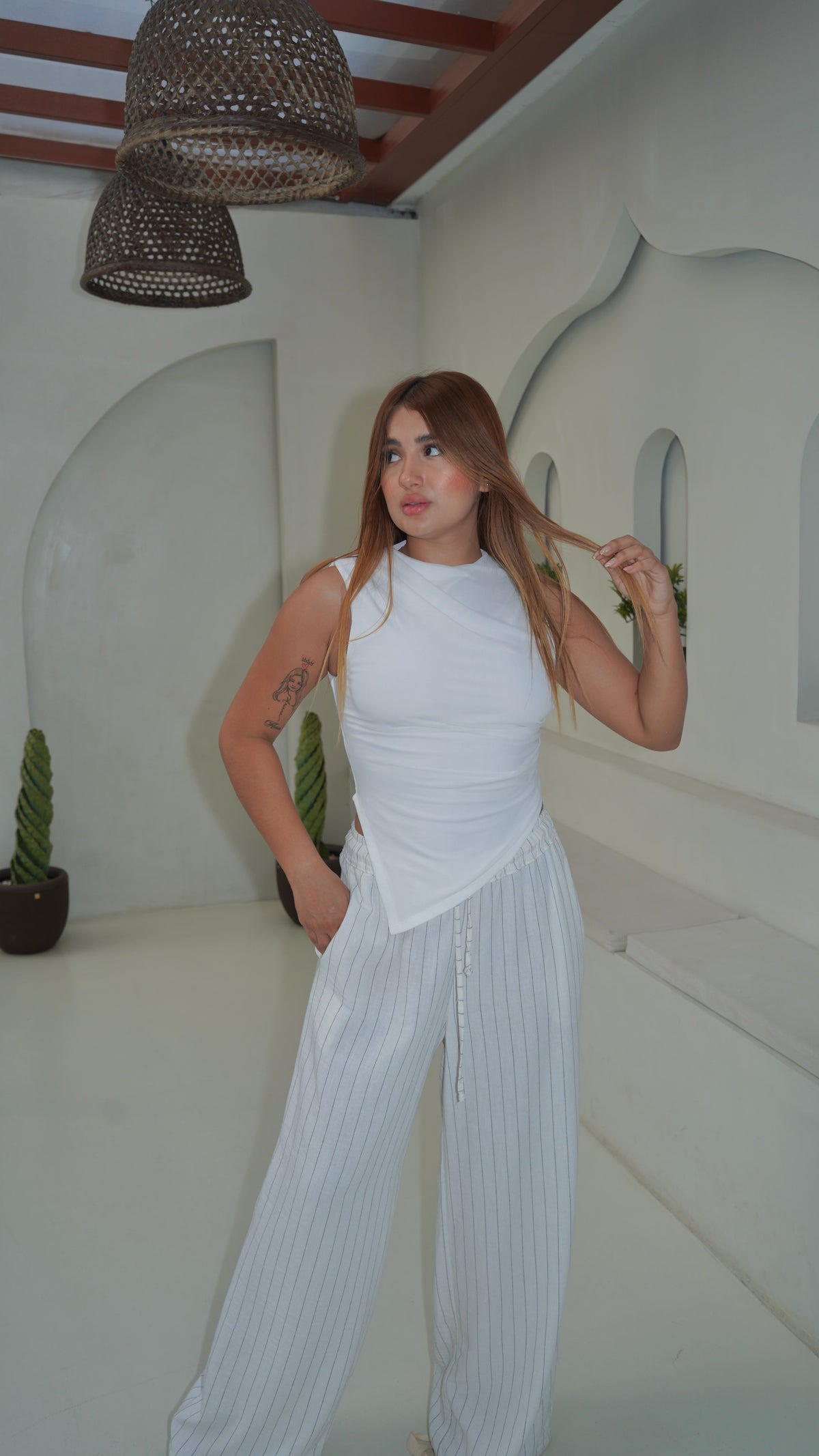 Pant Lino Rayas