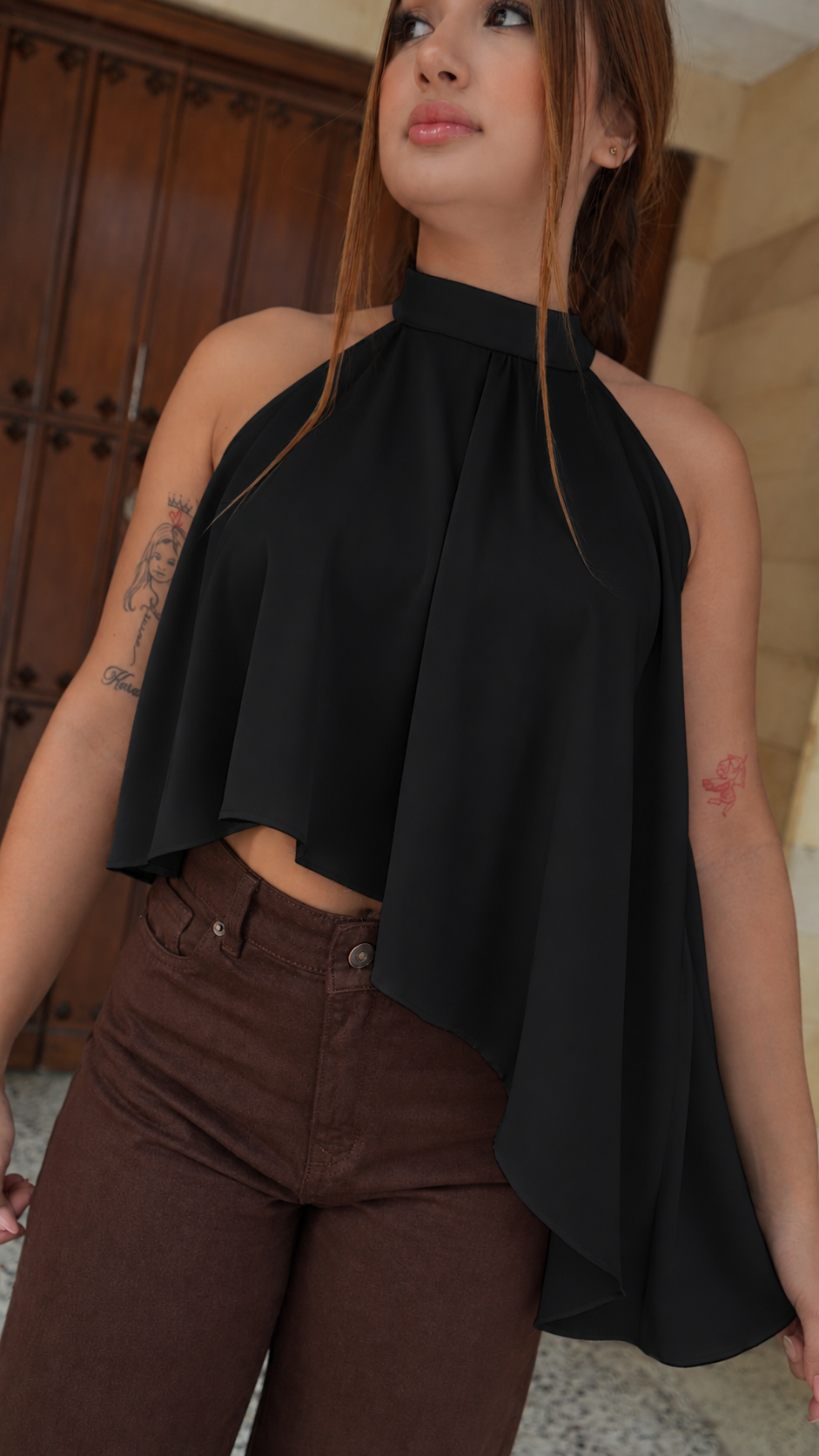 Top Georgina Negra